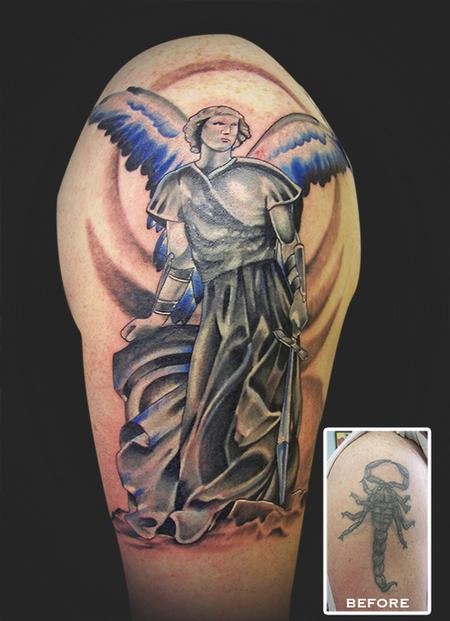 Tattoos - Angelic Warrior Cover Up - 60810