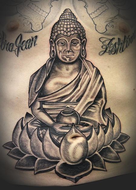 Tattoos - Tibetan Buddha and Lotus - 60885
