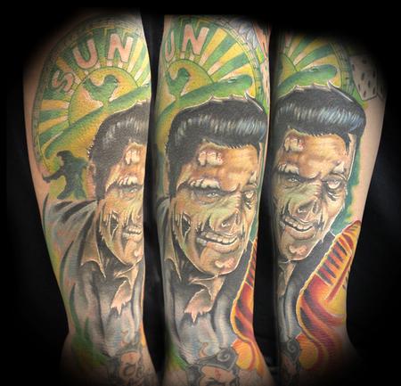 Tattoos - Zombie Elvis Color Portrait - 60777