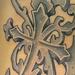 tattoo galleries/ - Fleur De Lis Stone Cross - 61903