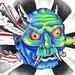 tattoo galleries/ - Oni Head Pierced with Sword - 61742