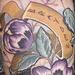 Rose of Sharon Tree with Banner Tattoo Design Thumbnail