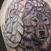 tattoo galleries/ - Dreamcatcher with Wolf - 60640