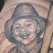 tattoo galleries/ - Baseball Boy Black and Grey Portrait