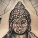 Tibetan Buddha and Lotus Tattoo Design Thumbnail