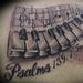 tattoo galleries/ - Piano with Music Notes and Bible Verse