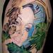 Woman's face the passing of time Tattoo Thumbnail