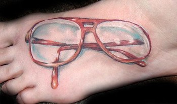 Evan Olin - Realistic Glasses Tattoo