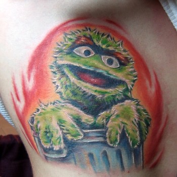 Evan Olin - Oscar the Grouch Tattoo