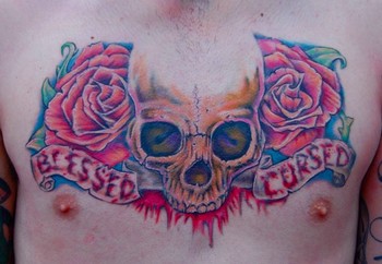 Evan Olin - Bens skull chest piece