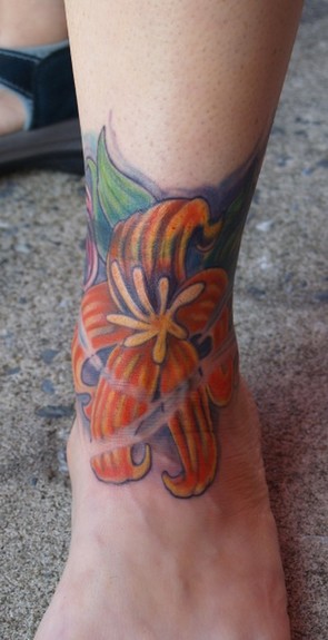 Flower Tattoo On Ankle. Tattoos Flower