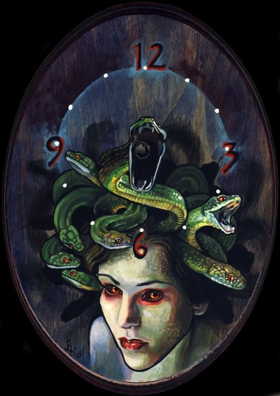 Tattoos - Medusa Clock - 52596