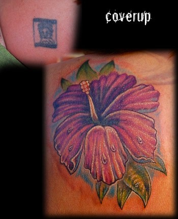 Looking for unique Evan Olin Tattoos hibiscus coverup again