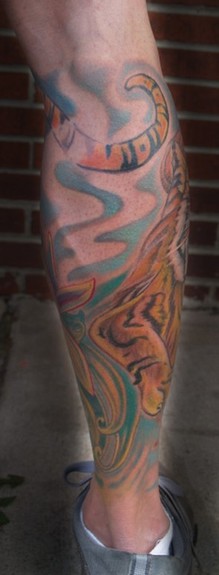 tattoo on back of leg. Leg Tattoo Back View