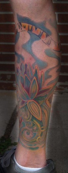 tattoos on back of leg. Leg Tattoo Side/Back View