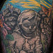 tattoo galleries/ - Statue and flowers memorial