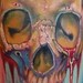 Tattoos - Full color knee skull - 37027