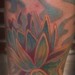 tattoo galleries/ - Tiger Lotus Chrysanthemum Leg Tattoo Inside View - 50088