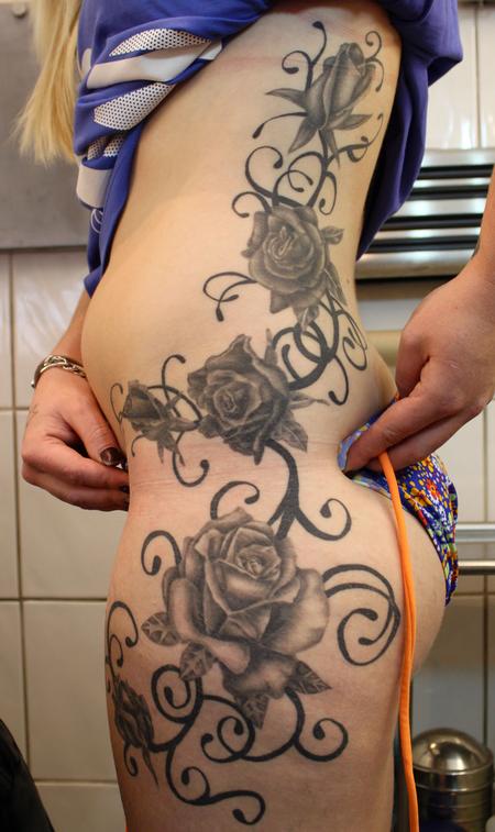 Keyword Galleries Black and Gray tattoos Flower Rose tattoos