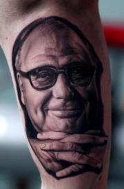 Tattoos - Black and Grey Portrait Tattoo - 66119