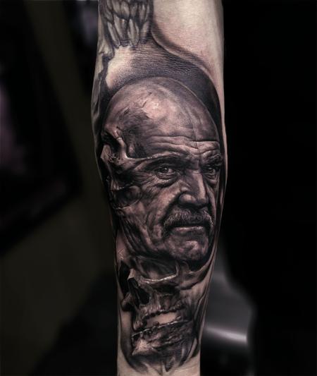 Tattoos - Sean Connery Skull Tattoo - 115685