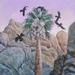 Crows in Palm Tree Original Art Design Thumbnail