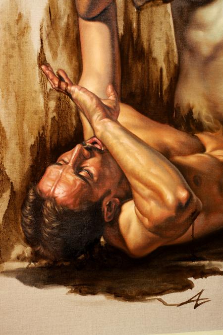 Antonio Proietti - detail Mal-Essere, oil paint, Antonio Proietti