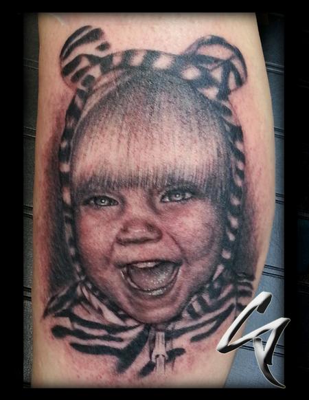 Tattoos - Little Girl Portrait - 100486