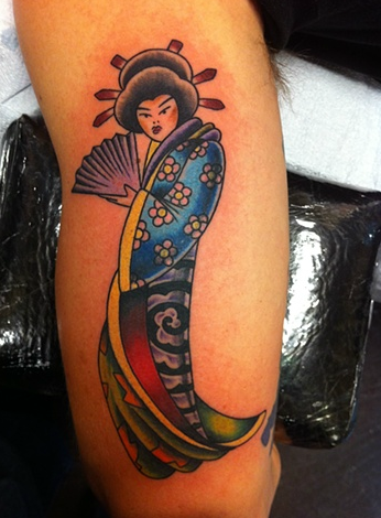 Geisha Girl Tattoo Traditional | traditional geisha girl tattoo by chris rogers tattoonow Geisha Girl Tattoo Traditional | traditional geisha girl tattoo by chris rogers tattoonow