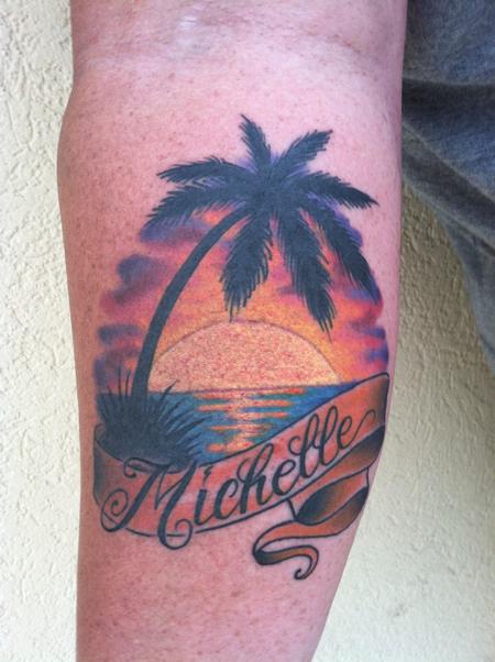 Dan Berk - Tropical Sunset Tattoo