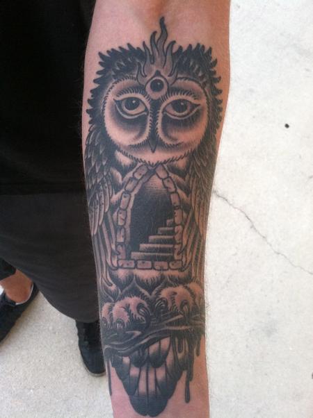 Dan Berk - Three-Eyed Owl Tattoo