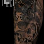 Tattoos - owl skull tattoo - 115765