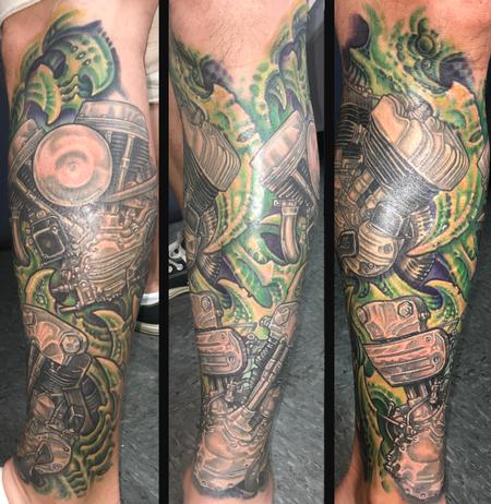 Tattoos - Biomech Lower Leg Engines - 132265