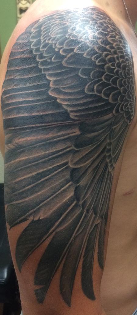 Edward Lott - Wing cover-up on arm