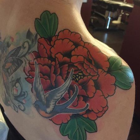 Tattoos - Traditional penoy flower add on - 130432