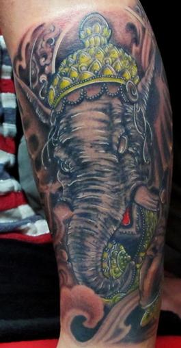 Tattoos - Elephant God Ganesh - 100820
