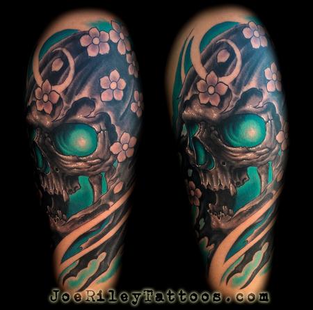 Joe Riley - Grim Reaper Half Sleeve Tattoo