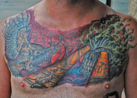 Tattoos - Spooky chest piece - 98674