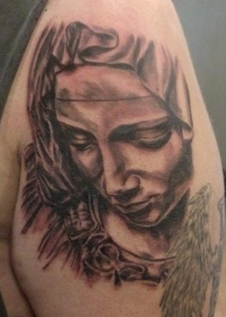 Tattoos - Virgin Mary statute - 98744