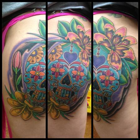 Tattoos - Sugar Skulls and Lillies by KR Rossi Waikiki - 82893