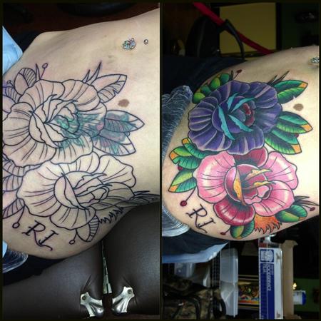 Tattoos - Traditional Roses Cover up by KR Rossi Waikiki - 82889