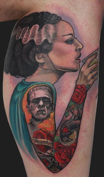 Katelyn Crane - Bride of Frankenstein tattoo