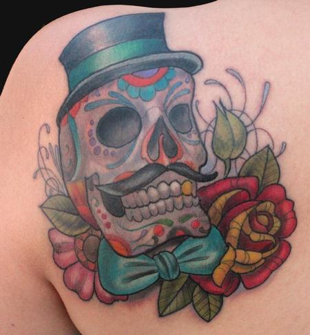Katelyn Crane - Day of the dead skull tattoo