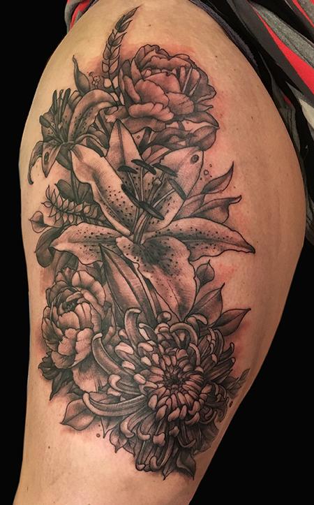 Katelyn Crane - Black and Grey Flowers