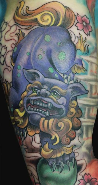 Katelyn Crane - Foo Dog tattoo