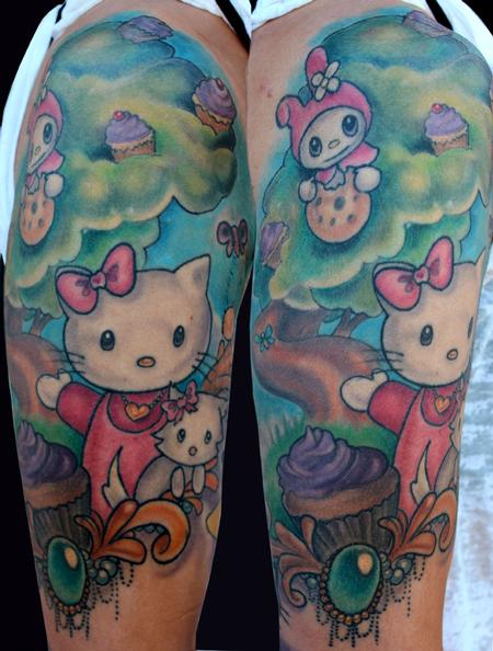 Katelyn Crane - Hello Kitty tattoo