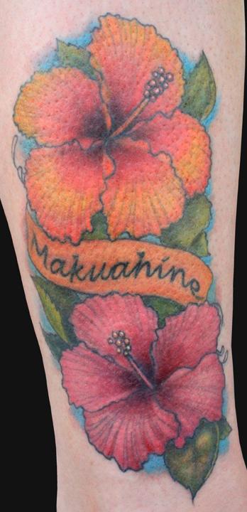 Katelyn Crane - Hibiscus tattoo