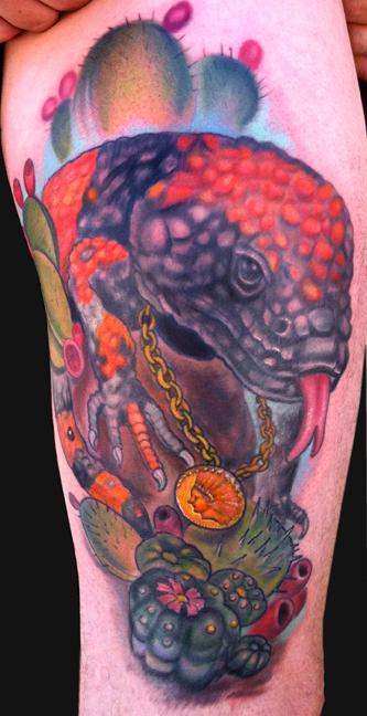 Katelyn Crane - Gila Monster tattoo