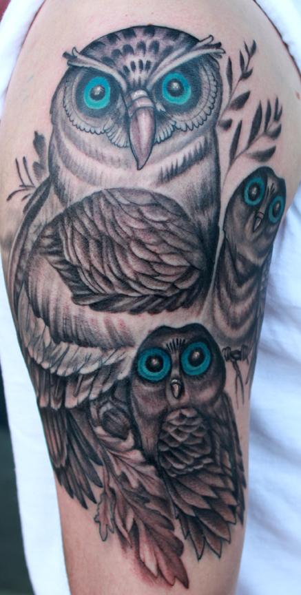 Katelyn Crane - Owl family tattoo