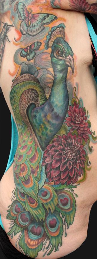 Katelyn Crane - Peacock tattoo